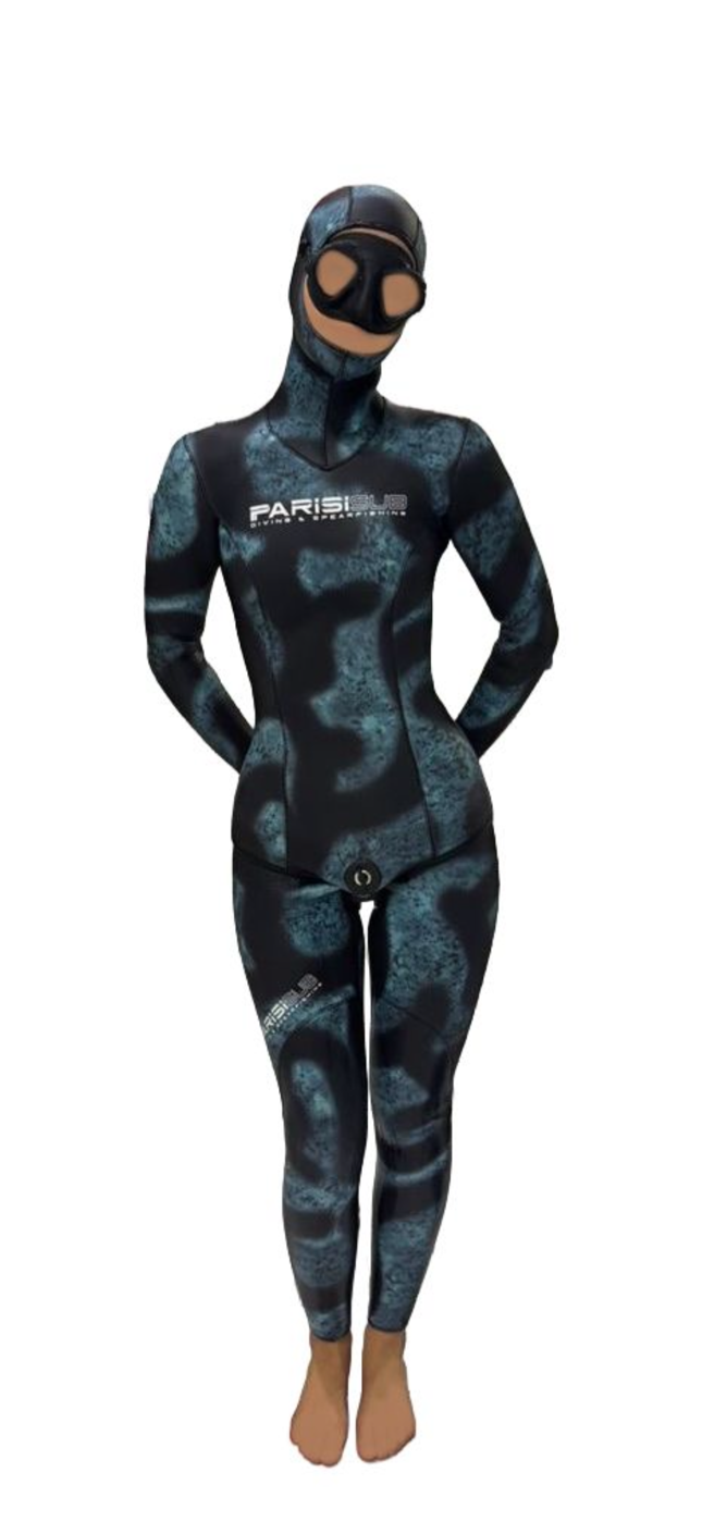 MUTA "PARISI" PER PESCA O APNEA IN NEOPRENE MIMETICO BLU 3,0 O 5,00 mm