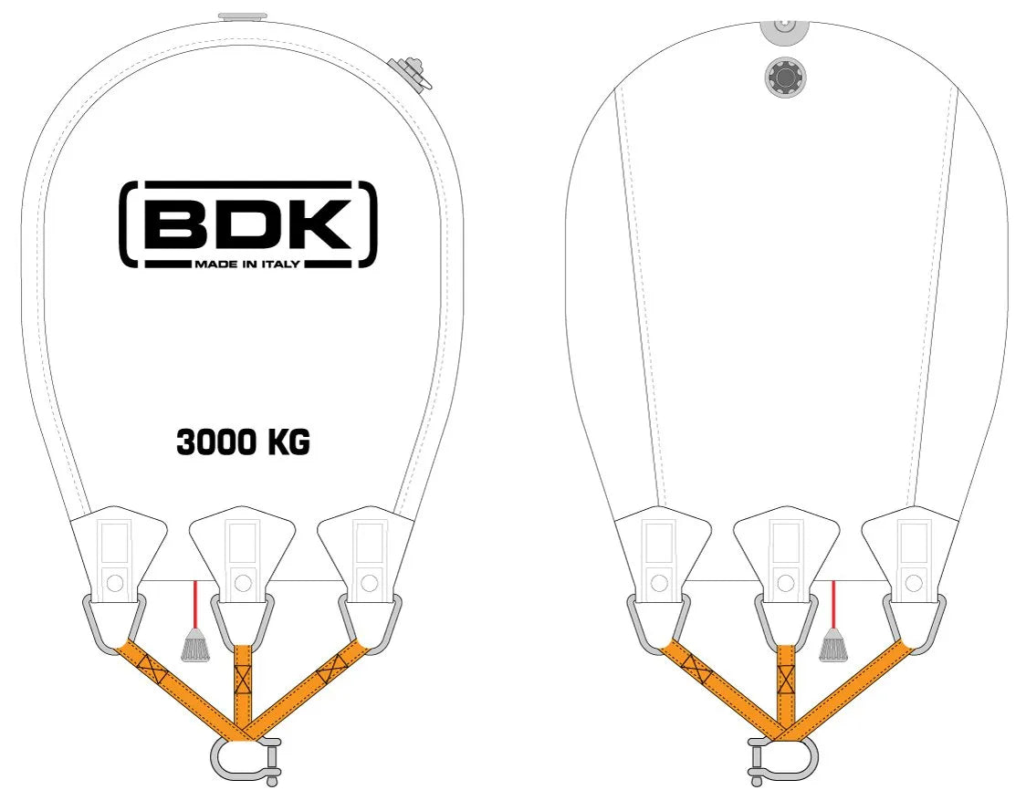 BDK Pallone di sollevamento aperto "PROFESSIONAL" da 100 kg a 3.000 kg