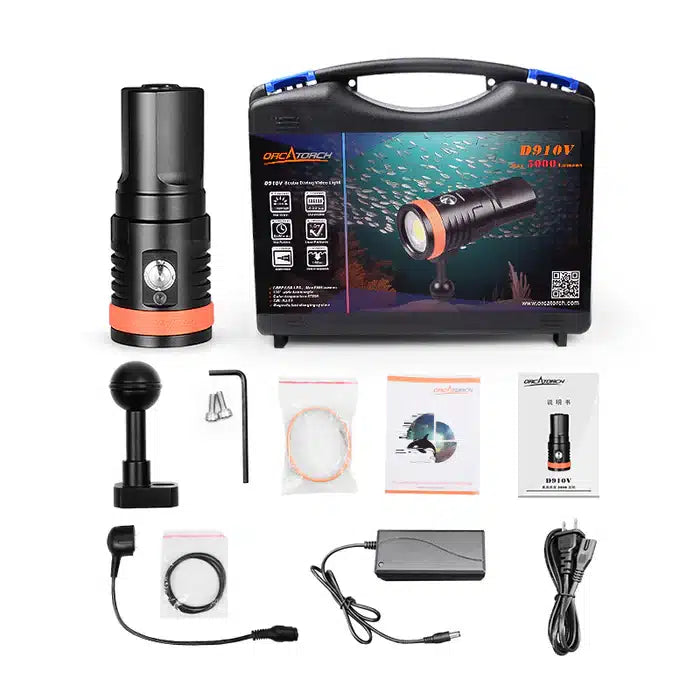 TORCIA ORCA TORCH D9 10 V - 5.000 LM - HEY LIGHT