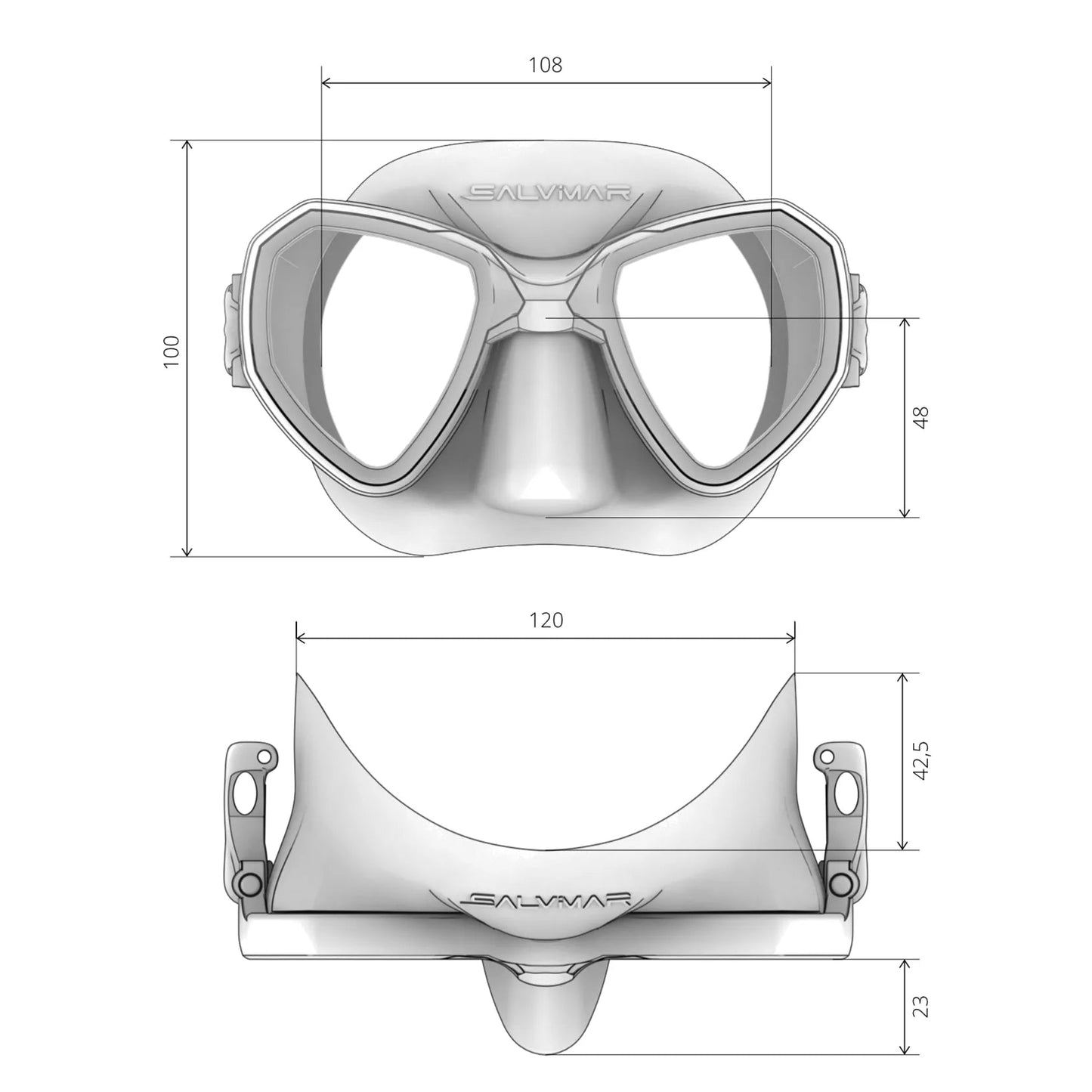 MASCHERA SALVIMAR MORPHEUS MID NERA junior - PAPER BOX