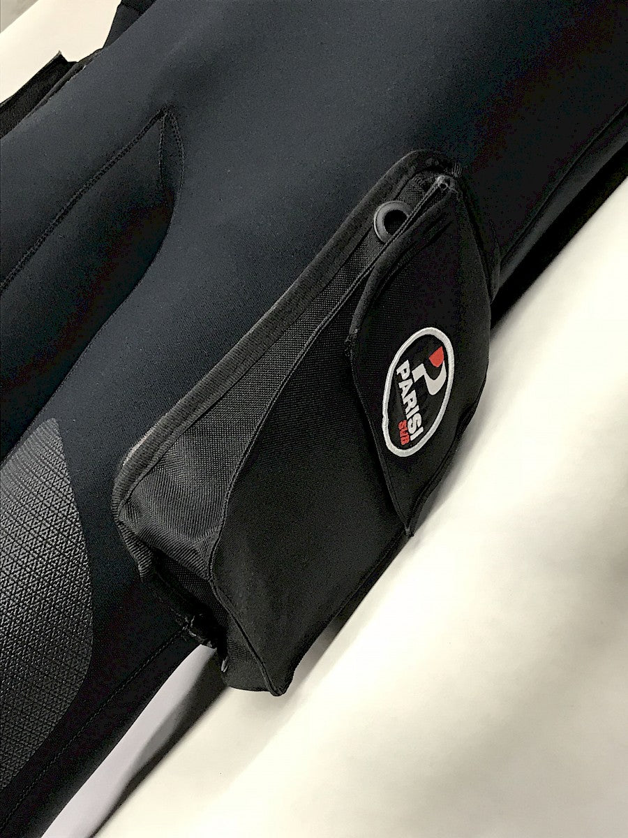 MUTA STAGNA "PARISI" IN NEOPRENE PRECOMPRESSO 3,5 mm CERNIERA SPALLA/SPALLA CON CAPPUCCIO