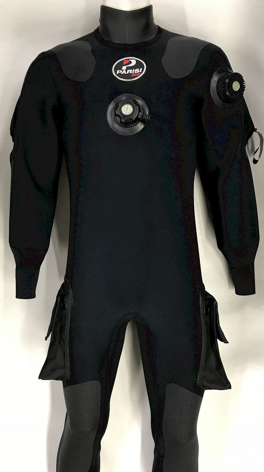 MUTA STAGNA "PARISI" IN NEOPRENE PRECOMPRESSO 3,5 mm CERNIERA SPALLA/SPALLA CON CAPPUCCIO