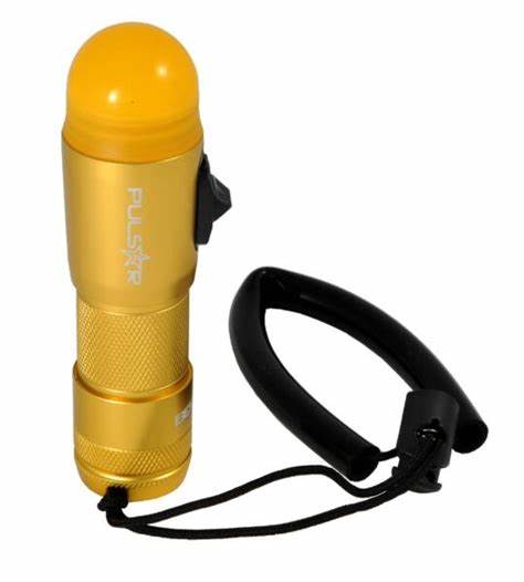 TORCIA BEST DIVERS PULSAR STROBO LIGHT 122 MT CON CALOTTA GIALLA O TRASPARENTE